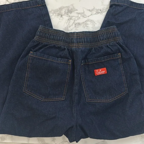 Cookman usa navy denim chef pants Small Wide Leg - Picture 6 of 8